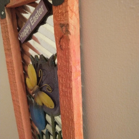 Happy Easter Distressed Wooden Metal Hanging Sign - Picture 7 of 9